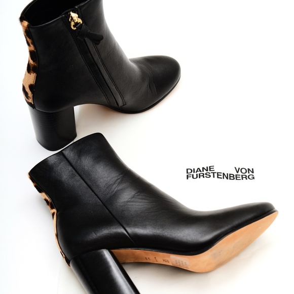 NWT, DVF Animal print & Leather boot - Picture 8 of 8